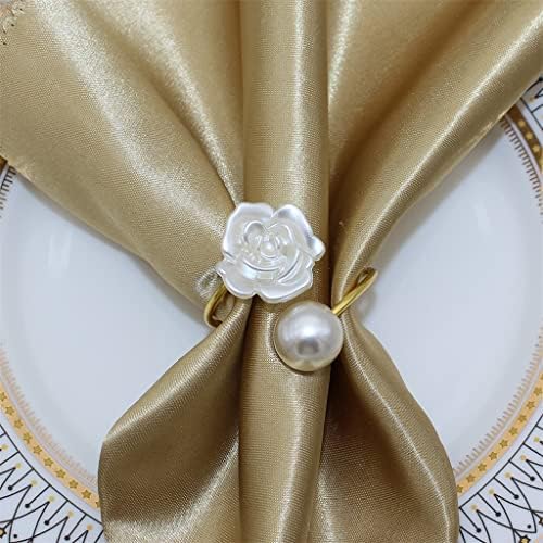 Mjwdp салфетка прстен цвет бисер дизајн пешкир за салфетки држачи за венчавки за венчавки за вечера