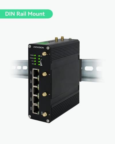 LinoVision Industrial 5G Cellular Router со двојни 5G SIM картички и RS232/RS485 IoT интеграција, 5G LTE рутер поддржува Gigabit Ethernet, WiFi