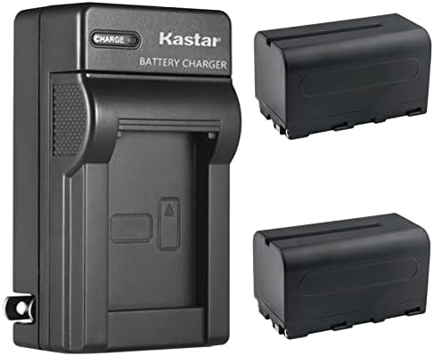 Замена на батерии и ac wallиден полнач на батерии Kastar 3-пакет NP-F750 / NP-F770 Заменска батерија и AC Wallиден полнач за монитор