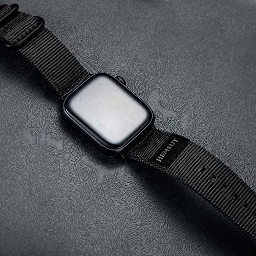 Hemsut компатибилен со Samsung Galaxy 44mm 40mm Watch 4/46mm 42mm Watch 4 Classic/ 45mm Watch 3 Band, Soft Seath Belt Nylon Sports Strap со