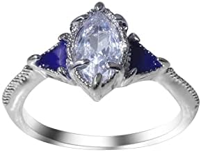 2023 година Ново ангажиран прстен циркон коњи светла рунда мода за жени накит накит чисти прстени со смола со големина 9