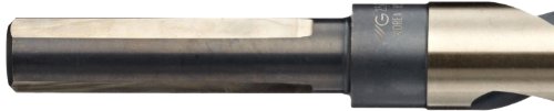 YG-1 D1191 Сплитска точка со голема брзина на челик 3 рамна црна/златна сребро/бит за вежбање, 118 степени, 51/64 дијаметар x 6 Должина