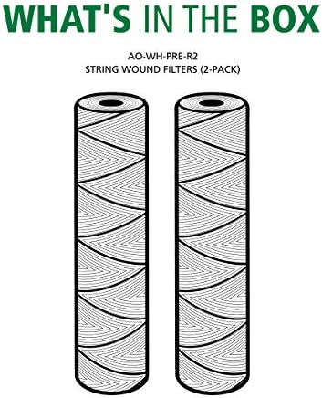 Ао Смит 2.5 х10 35 Микрони Кертриџ За Замена На Филтер За Вода-2 Пакување - За Системи За Филтрирање На Целата Куќа-АО-В-ПРЕД-Р2