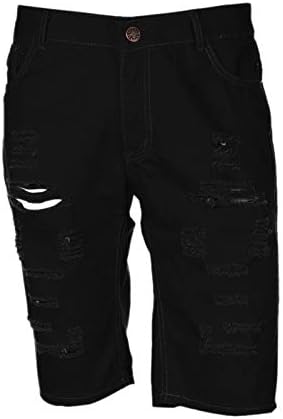 Облека за мажи во миашуи облека летни фитнес шорцеви спортски боди -билдинг дупка обични искинаа машки панталони машки панталони