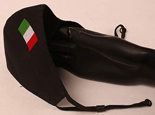 Тачстоун италијанско Знаме Извезени 3 Слојни Памучни Маски За лице Со големи Димензии Машина За Повеќекратна Употреба Прилагодлива