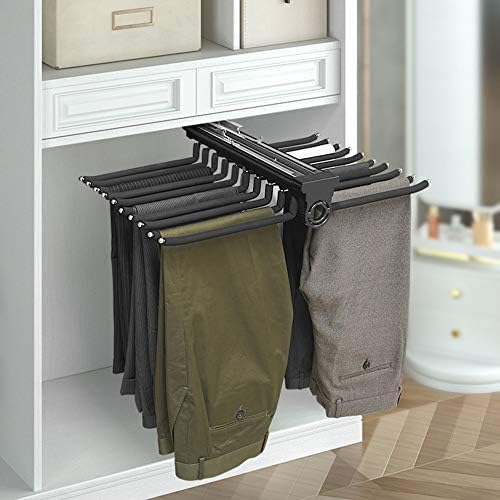 Решетка за панталони за влечење, 20 челични лавици за складирање на бандери, кои се користат за шалови, фармерки, панталони и