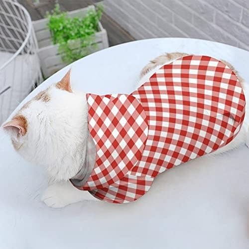Симпатична божиќна мачка со едно парче кошула трендовски костум за кучиња со додатоци за домашни миленици
