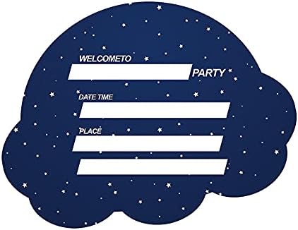 20 покани картички со коверти астронаут соларен простор тематски покани за забави за момчиња девојчиња Деца роденденски партии бебешки туш