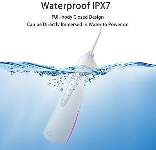Електрична чистачка за заби Професионална вода Флоссер Орална грижа за загради мостови нега IPX7 водоотпорен стоматолошки Флоссер со 6 заменливи