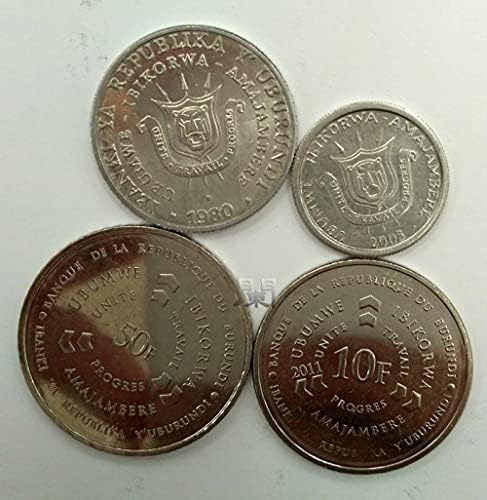 Африканска Монета Бурунди Циркулација Монета 4 Во собата Со висока Вредност 50 Франк