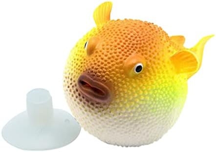 Иптебоом резервоар играчки играчки играчки симулирани риби од пуфер, 1 компјутер пуфер риба играчка светлечка лажна риба вештачка животна