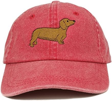 Трендовски продавница за облека Дахшунд извезена кучиња тема со низок профил тато капа памучна капа