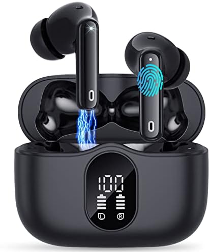 Безжична Слушалка, Bluetooth 5.3 Слушалки Во Уво Стерео Bluetooth Слушалки Вградени Во Микрофон, Безжични Слушалки СО LED Дисплеј