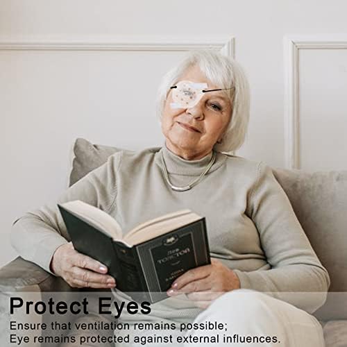 Око -штит, 2 парчиња пластично очен штит за очи за очите за операција на очите што го покрива дишењето по операцијата Заштита на очите