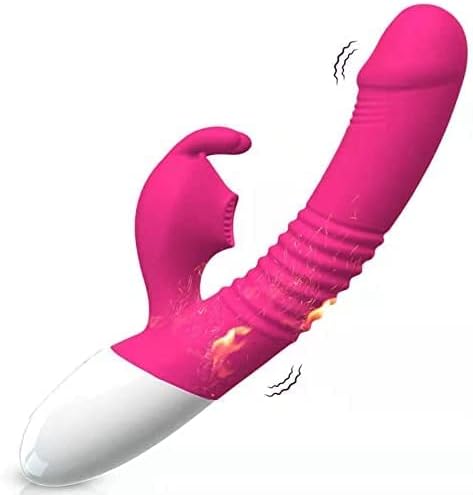 G Spot Rabbit Vibrator со функција за греење, водоотпорен дилдо вибратор со 10 моќен стимулатор за вибрации за жени