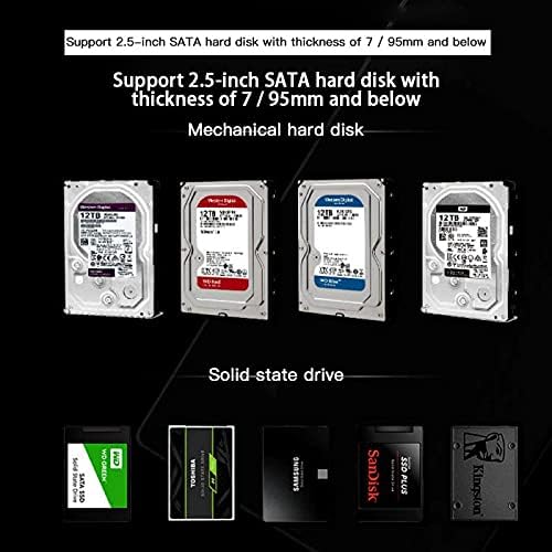 Конектори 2.5 инчи SATA USB 3.0 HDD куќиште за мобилен хард диск за SSD надворешно складирање HDD кутија со USB 3.0 кабел -