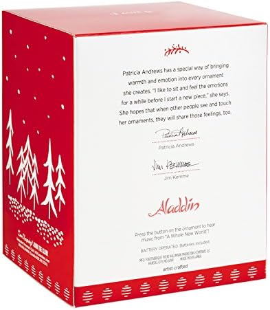 Халмарк 2495QXD6222 Музика Дизни Аладин 25 -годишнина ги чува Божиќните украси