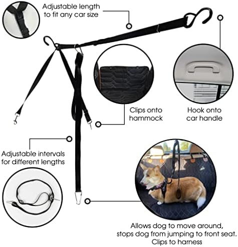 Миленичиња Авантура 3 Во 1 Куче Автомобил Седиште Покритие Со Решетката Прозорец, Водоотпорен Хамак Стил Нонслип Гребење-Доказ Прилагодливи