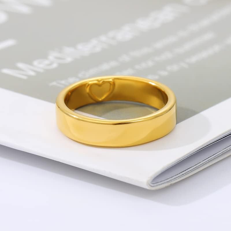 Minhiените и мажот Минхи ringsвонат резба во форма на срце Едноставно тркалезно злато накит двојка свадба ангажман најдобро - злато - подароци