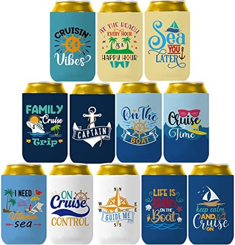 Поп Нордиските Крстарење Пиво Може Кулер-Смешни Пловење Подароци, 12 Пакети Неопренови Може Ракави За Пиво, Совршен Може Поладна Ракави