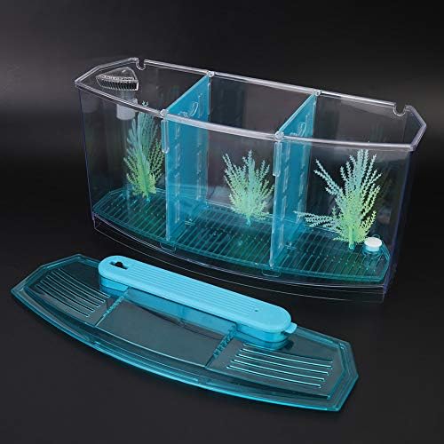 Кутија За Изолација На аквариум Акрилно Мрестилиште За Размножување Мали Риби Инкубатор Мини Резервоар За Риби Со Три Поделби И ЛЕД Светлина