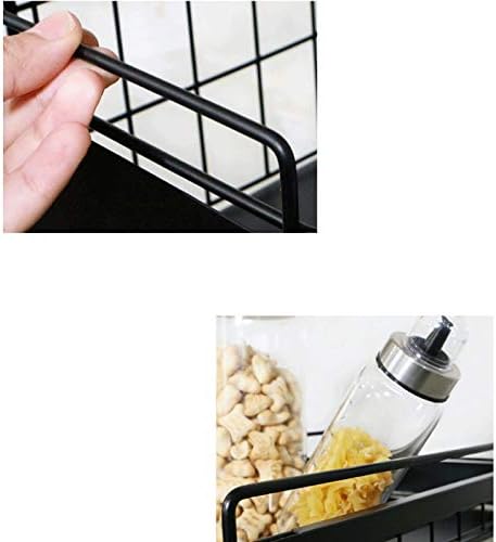 Jahh condiment решетката за складирање со двојно слој зачини за складирање на кујнски држач за складирање на кујна