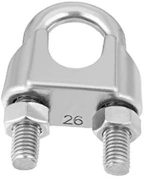 X-Gree M26 304 Не'рѓосувачки челик за прицврстување на жицата за прицврстување на жицата за јаже (Sujetador de Clip de Cable de Cable