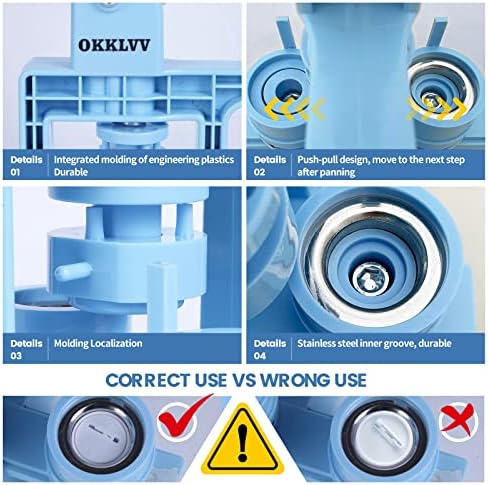 Машина за создавање на копчиња OKKLVV, 1.25 инчен DIY -тркалезен пински копче Производител на знаци за притискање бесплатна инсталација со