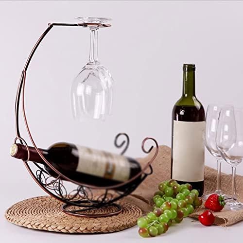 Fuuie Wine Rack 1 парчиња црвено вино решетката стаклена држач за држач за шише за држач за пиење чаша брод Goblet украси семејства