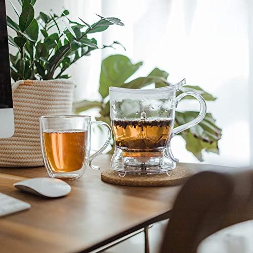 ГРОСКЕ АБЕРДЕЕН 34 мл чај и чај за распрскување поцврст и Кипар Голем сет на стаклени чаши со двојно wallидови од 16 мл
