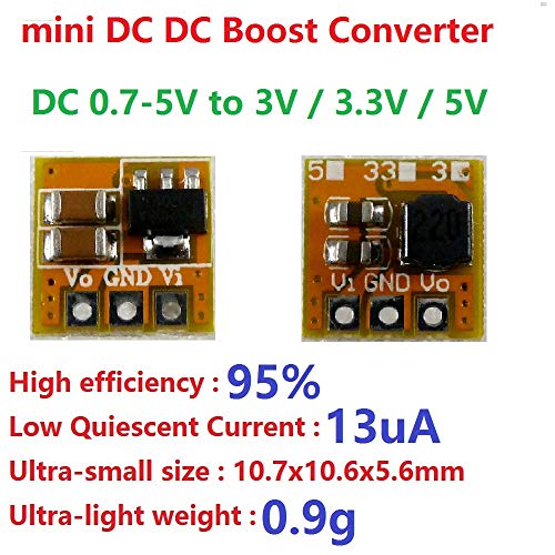 600MA 1.5V 3V 3.3V 3,7V до 5V Зголемување на засилување DC-DC конвертор на модул напон PFM Регулаторна табла