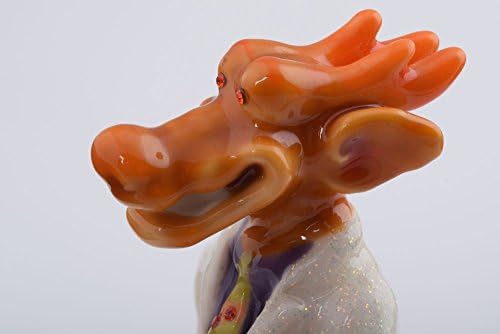 Кинески Зодијак Змеј Змеј Фабеер, стилизирана кутија за лабава, емајл сликарско рачно изработено