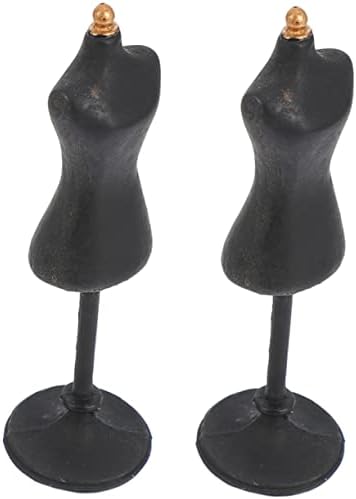 JOJOFUNY 2PCS MINI MANNEQUIN Stand бебе наметка САД Облека Маникин кукли Облека од 18 инчи Образец за кукли Форма Дете мини куќа играчки