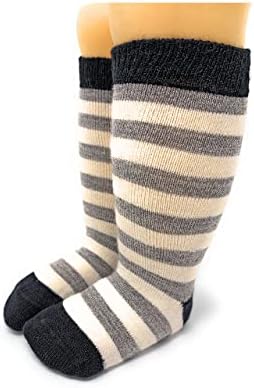 Воини алпака чорапи - Детска бебешка алпака волна чорапи, забавни ленти со не -слабо апликации за алпака