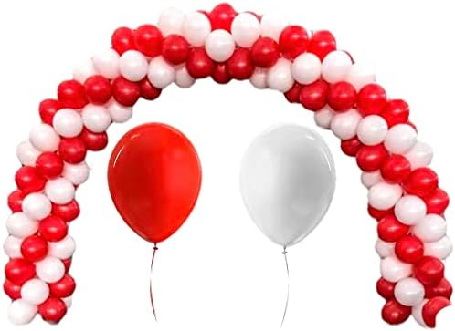 Црвени И Бели Балони 12 3.2 Латекс Балони Со Квалитет На Хелиум . Совршен За Секоја Посебна Пригода, Прослава На Денот На Вљубените И Декорација