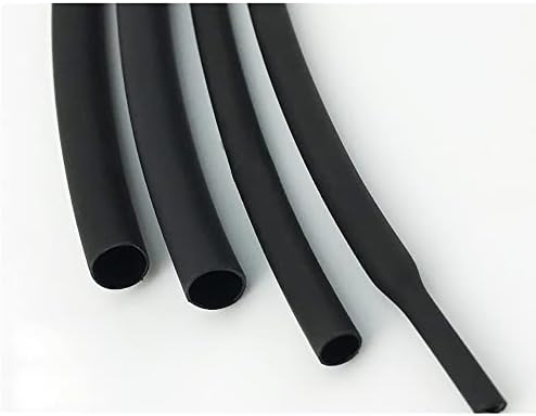 Црн 3:1 Топлински смалувачки ракав ●1, 6~39мм 3 пати собирање на различни големини изолирана цевка со врзана жица и кабелска обвивка -