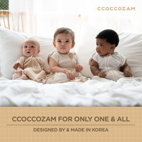 Ccoccozam swaddle, органски, слонова коска, мала, 7-13 фунти, вреќа за спиење за бебиња за бебиња, драматично подобар сон