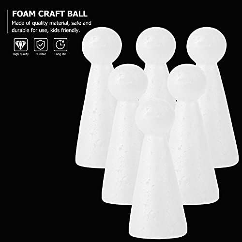 Олими 50 парчиња пена од пена од стиропор во облик на полистирен пена за занает бела полистиренска уметност материјали кукли тела бело