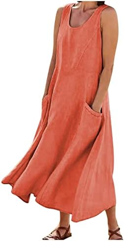 Секси фустани за жени, женски лето 2022 година обичен моден цврст памук и краток ракав со краток ракав