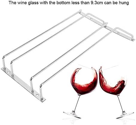 Стаклена решетка за вино, 35 см двоен ред V-облик на отворање од не'рѓосувачки челик стаклен стаклен држач за решетки за висина за кујна