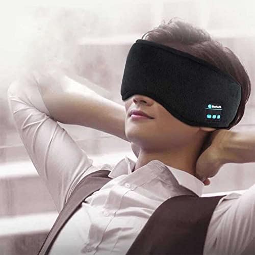 Безжичен Bluetooth 5.0 Сенка за очи, маска за очи за мажи за мажи, паметна маска за очи 3Д безжична музика за спиење Масна за спиење