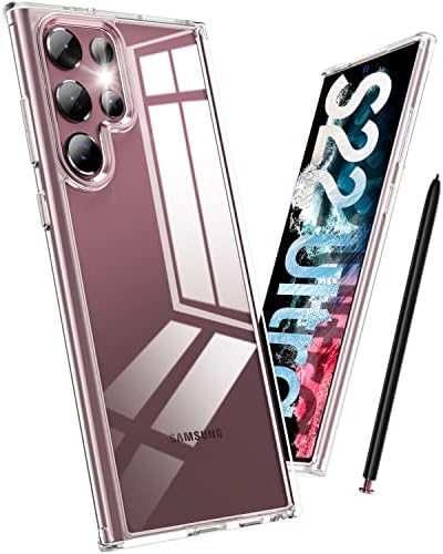 Ejgna За Samsung Galaxy S22 Ултра Телефон Случај, [20x Анти-пожолтување] [Воено Одделение Капка Заштита] За Galaxy S22 Ултра