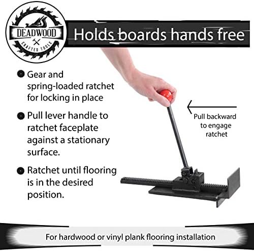 DCT Universal Ratcheting Farewood Plank Jack - ламинат винил алатки за подови инсталација на алатка за инсталирање на подот