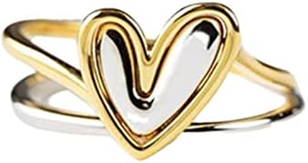 Планински прстени за жени за ќерка и мајка во облик на срце, Исклучителен прстен Роденденски подарок за мајчин подарок за нејзиниот loveубовен