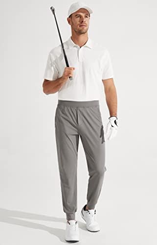 Либин машки голф џогери панталони со џебови од патенти се протегаат атлетски џемпери кои трчаат тренинг патување обична работа