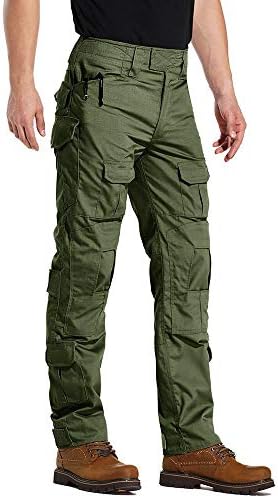 Тактички панталони за мажи TRGPSG, панталони за пешачење со камо, воени панталони за карго-рипстоп, панталони за работа со повеќе џеб