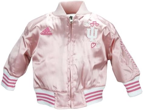 Адидас НЦАА девојки Доенчиња и мали деца розова сатенска навивачка јакна, опции за тим