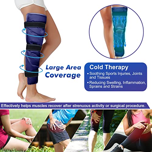 Свикс со голема нозе мраз за повреди што може да се употреби и XL рамо мраз пакет за манжетни за ротатор, гел мраз за нозе, колк,
