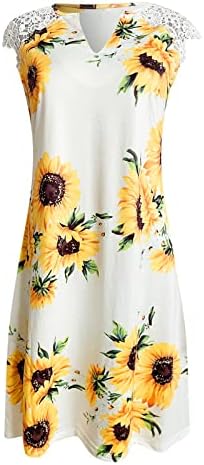 Летни фустани за жени колено должина жени обични фустани лето чипка ракав фустан со цвеќиња од плажа фустан плус
