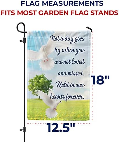 Америка засекогаш градинарско знаме - сакана и промашена, Меморијални меморијални гробишта Религиозни беловери знамиња 12x18 двострани, дворно